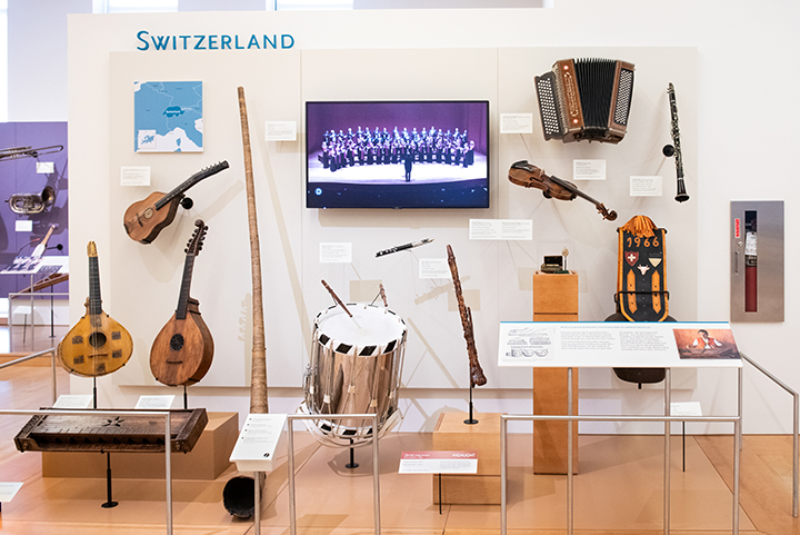 MIM’s recently revised Switzerland exhibit, which now features a striking Ulrich Ammann clarinet
